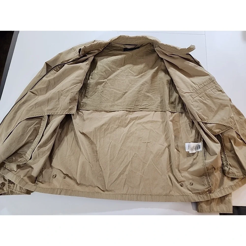 Vintage POLO RALPH LAUREN Small Pony Full Zip Bomber Jacket 90s Light Brown 2XL‎